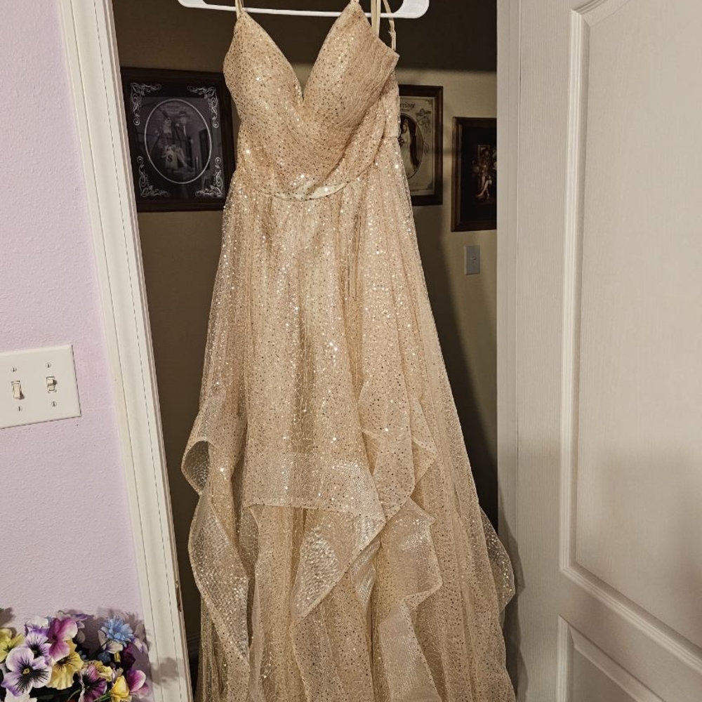 Sparkling Gold Evening Gown